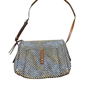Fossil Blue Scale pattern crossbody bag